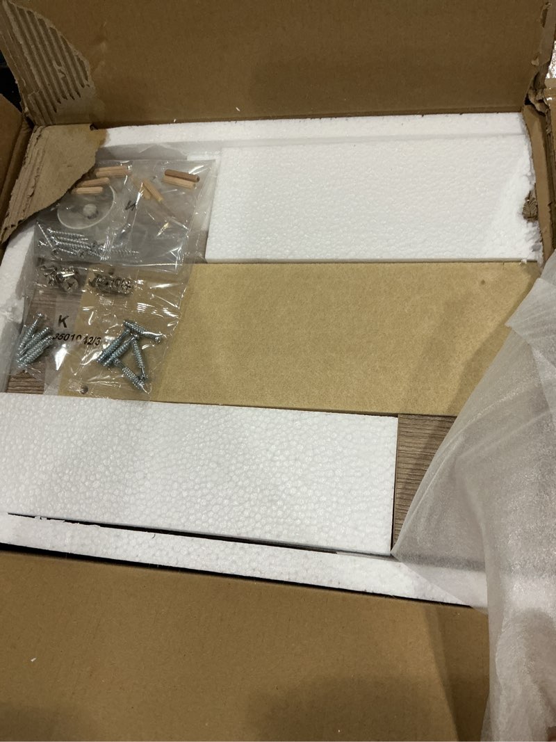 Condition photo showing Good Condition for TIQLAB Standing Desk with Two Drawers, Stand Up Standing Desk Adjustable Height, Electric Sit Stand Table with Storage Shelf and Splice Board, 48 * 24 inch, Maple 47*24 inch Maple