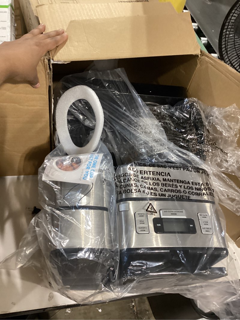Condition photo showing Good Condition for cuisinart coffee center grind and brew plus, built-in coffee grinder, coffeemaker and single-serve brewer with 6oz, 8oz and 10oz serving size, black/silver, ss-gb1nas 12-cup glass grind & brew plus stainless