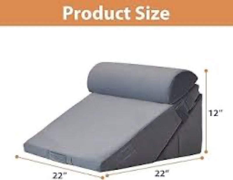 3PCS Wedge Pillow for Acid Reflux Relief, Adjustable Wedge Pillow Headboard, Bed Wedges Pillow for B