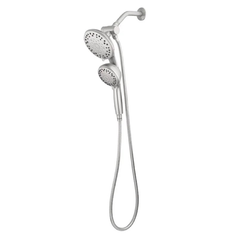 allen + roth Galway Brushed Nickel Round HandheldShower Head