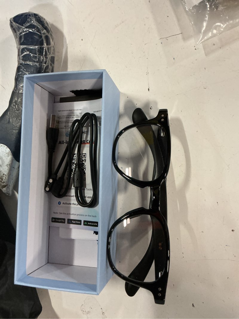 Condition photo showing Good Condition for ai smart 5.4 bluetooth glasses with open ear speaker, voice assistant compatible,real-time translation,auto color-changing lenses for business&outdoor activities. shiny black v02