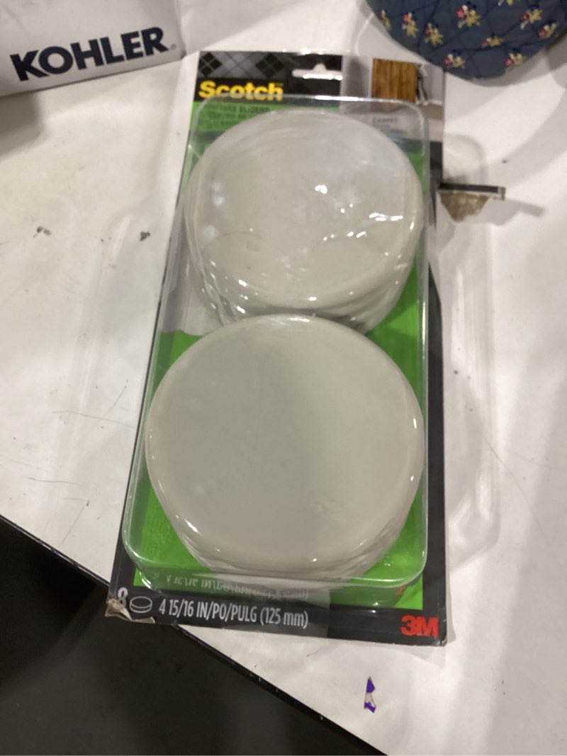 Condition photo showing As Is for scotch 8-pack 5 in round plastic carpet furniture slider