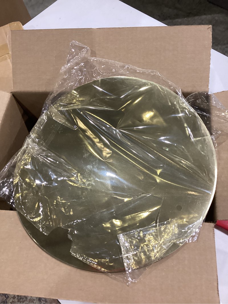 Condition photo showing Good Condition for incomplete tioncy 50 pcs gold round paper placemats decorative disposable placemats table mats for dining wedding table decoration home banquet new years festive party birthday holiday gold 50