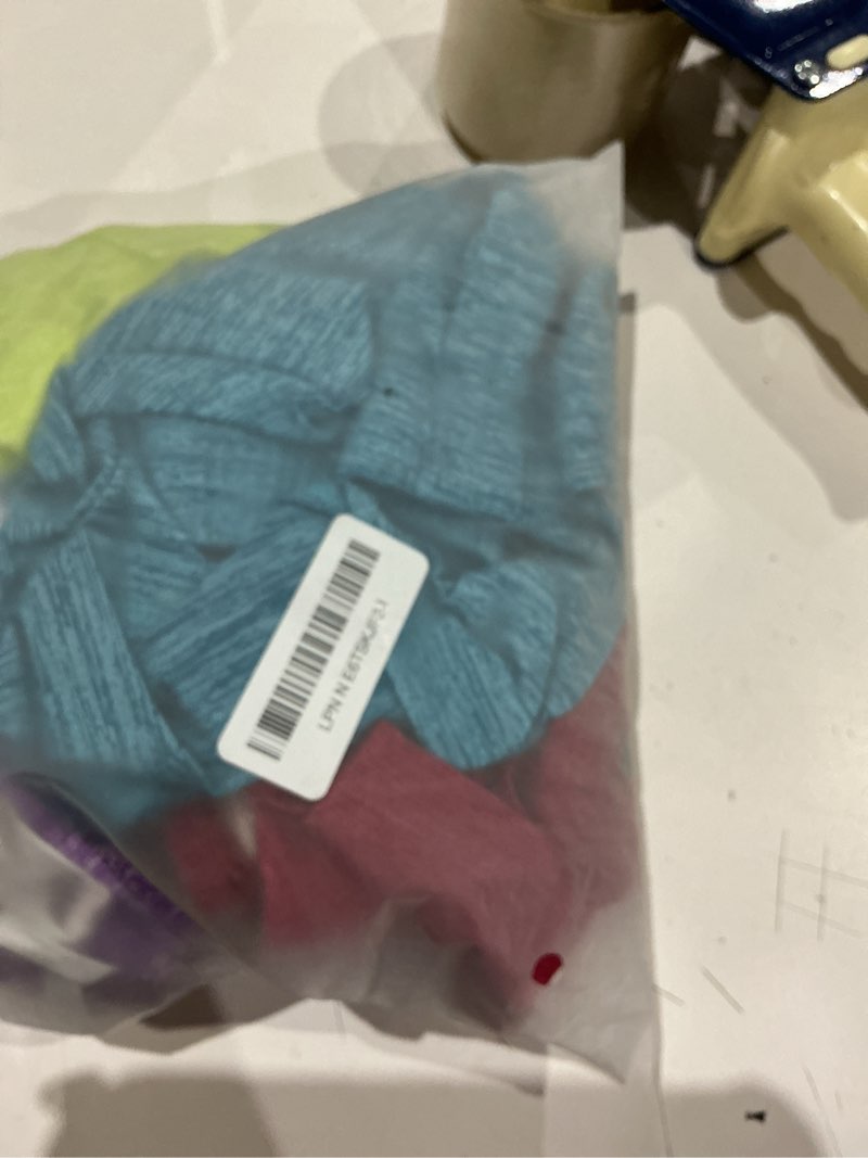 Condition photo showing Good Condition for 4 pack youth girls athletic shorts 3", girls soccer shorts, kids workout gym clothes activewear apparel with zipper pockets large teal/cherry/purple/neon yellow
