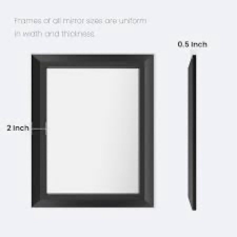amara high-strength tempered glass and aluminum alloy framed french cleat mounted wall decor bathroom vanity mirror with 5-year warranty