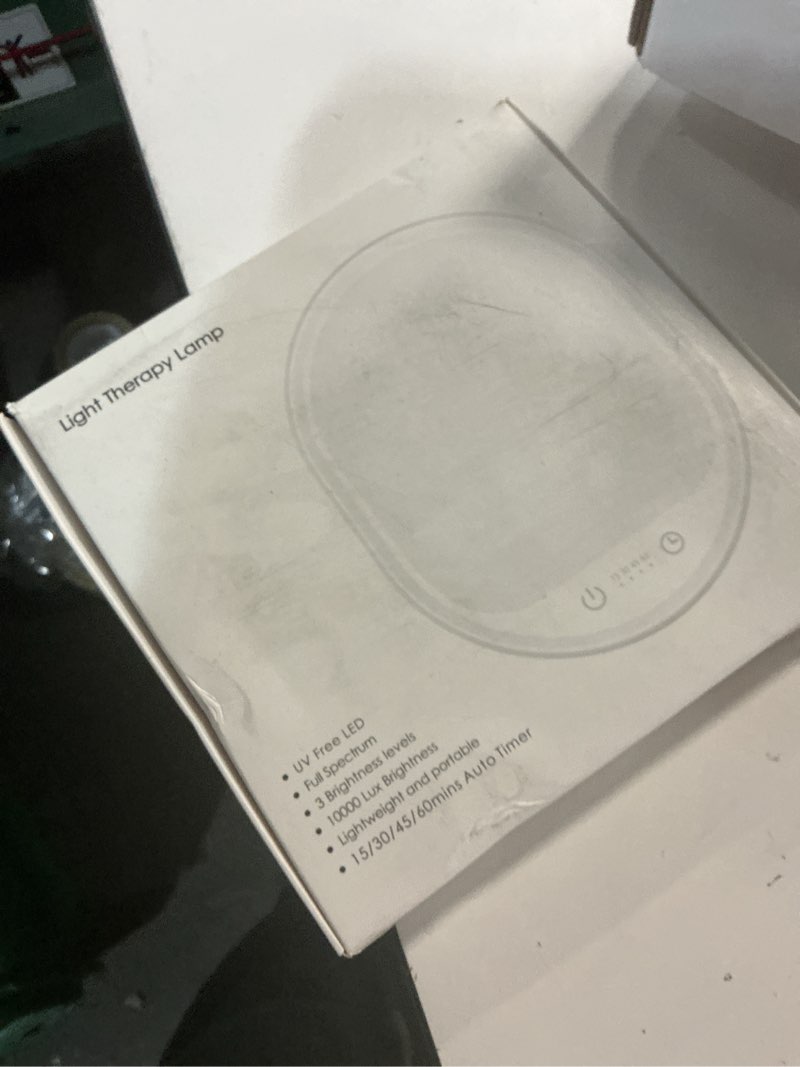 Condition photo showing New/Like New for UV-Free 10000 Lux Daylight Lamp - Touch Control with 3 Brightness Levels & 4 Timer Functions, Large Surface & Rotatable Stand for Home/Office White