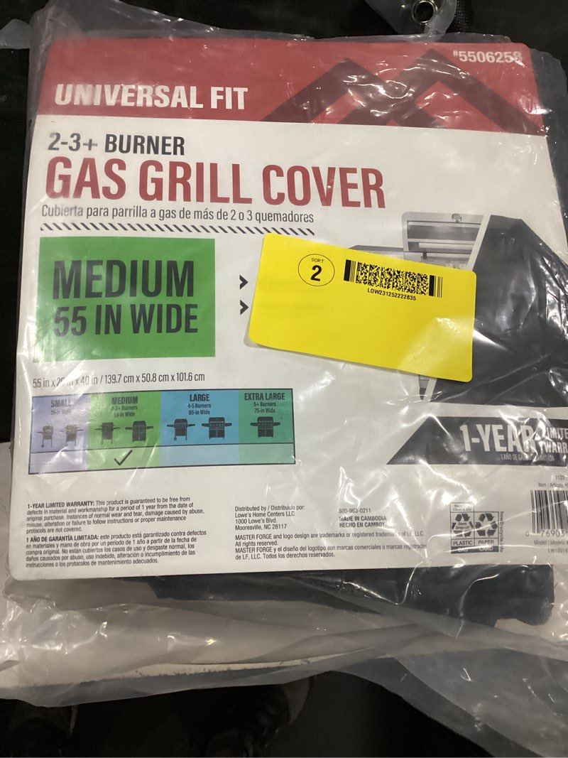 Condition photo showing Good Condition for master forge universal fit 55-in w x 40-in h black fits most cover