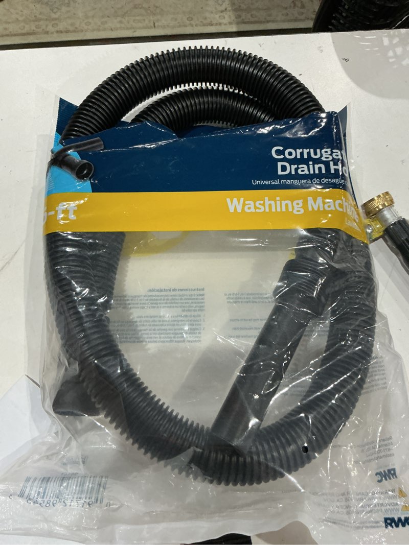 Condition photo showing As Is for eastman 6-ft 1, 1-1/8, or 1-3/8-in od inlet x 1-in compression outlet polypropylene washing machine drain hose