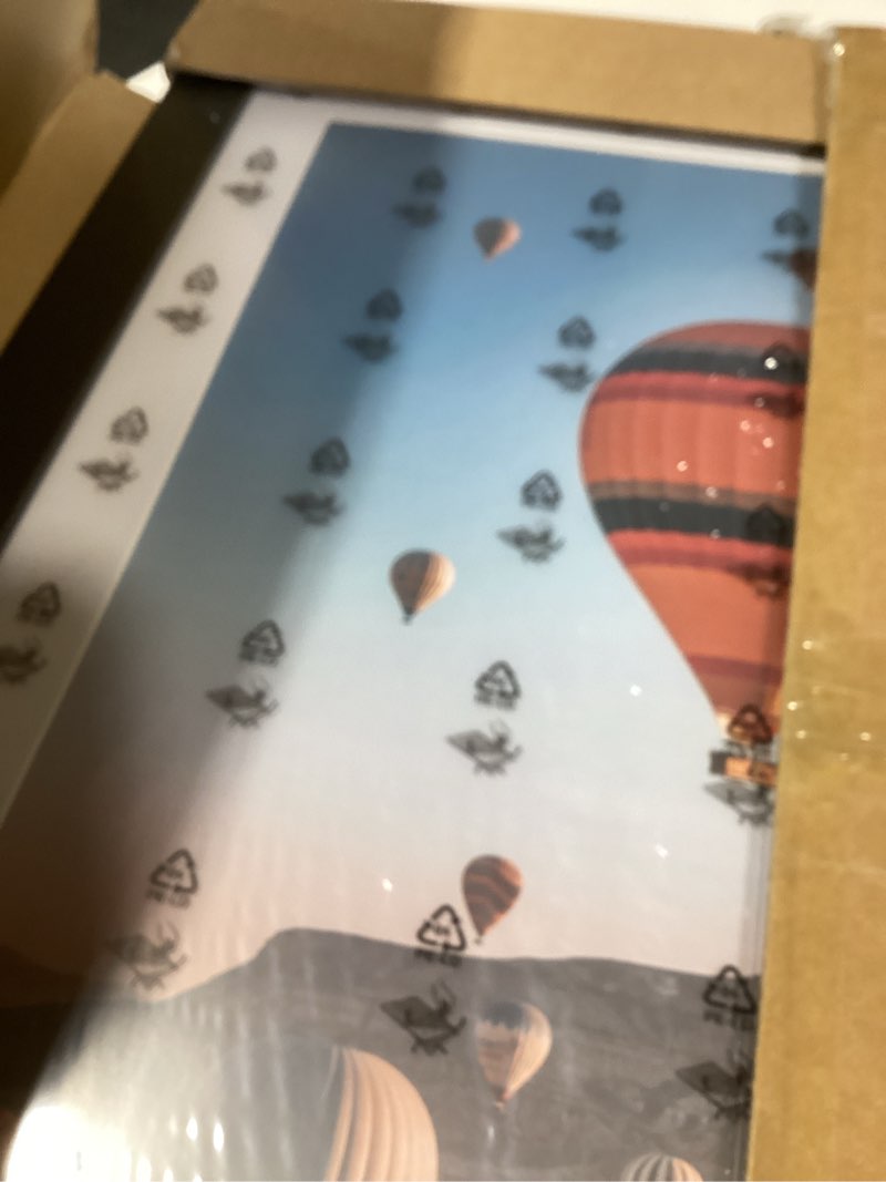 Condition photo showing New/Like New for jcjmy 19x25 picture frame with 16x22 mat set of 4, display photo 16x22 with mat or 19 x 25 without mat, wall hanging large 19 by 25 poster frame with plexiglass, 4 pack, black black 19x25 inch