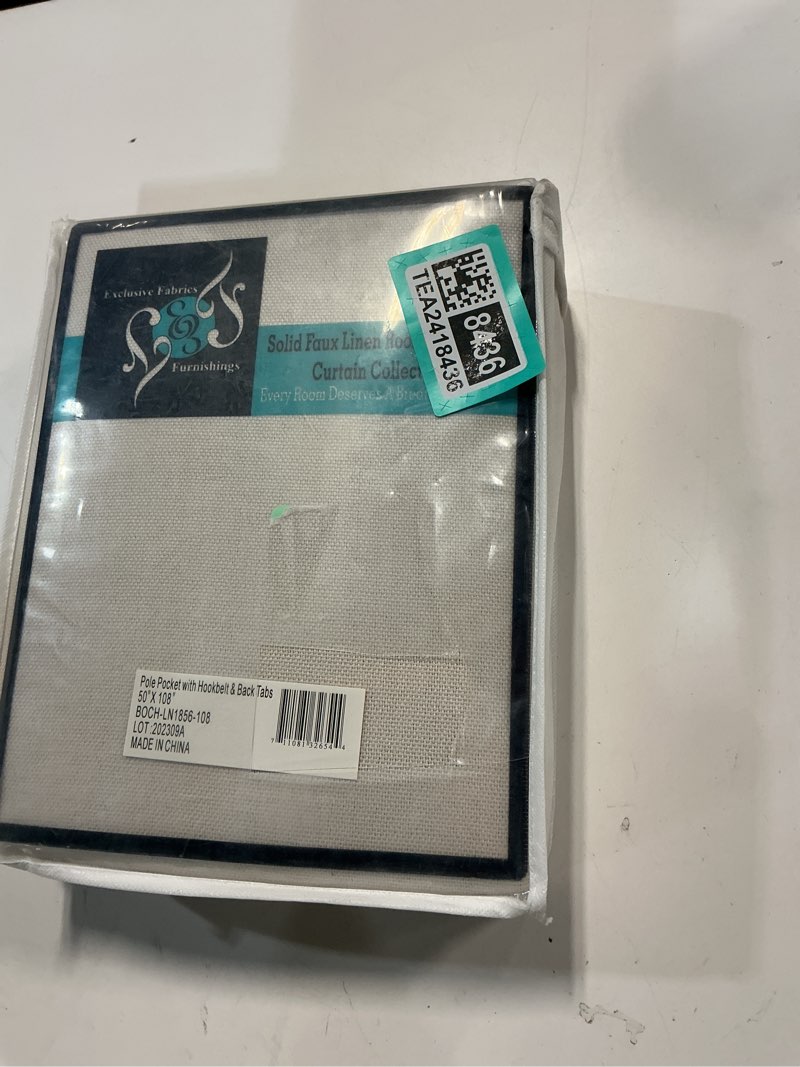 Condition photo showing item condition for HPD Half Price Drapes - Faux Linen Curtains for Living Room (1 Panel) - 50W X 108L - Textured Room Darkening Curtains for Bedroom 108 Inches Long - Drapes for Home Decor, Birch Birch 50"W x 108"L (Pack of 1)