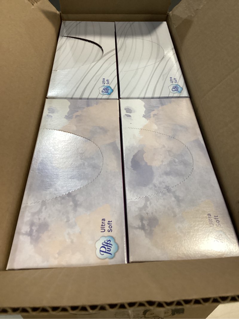Condition photo showing Good Condition for Puffs Ultra Soft Non-Lotion Facial Tissue, 8 Family Boxes, 124 Facial Tissues per Box 124 Count (Pack of 8)