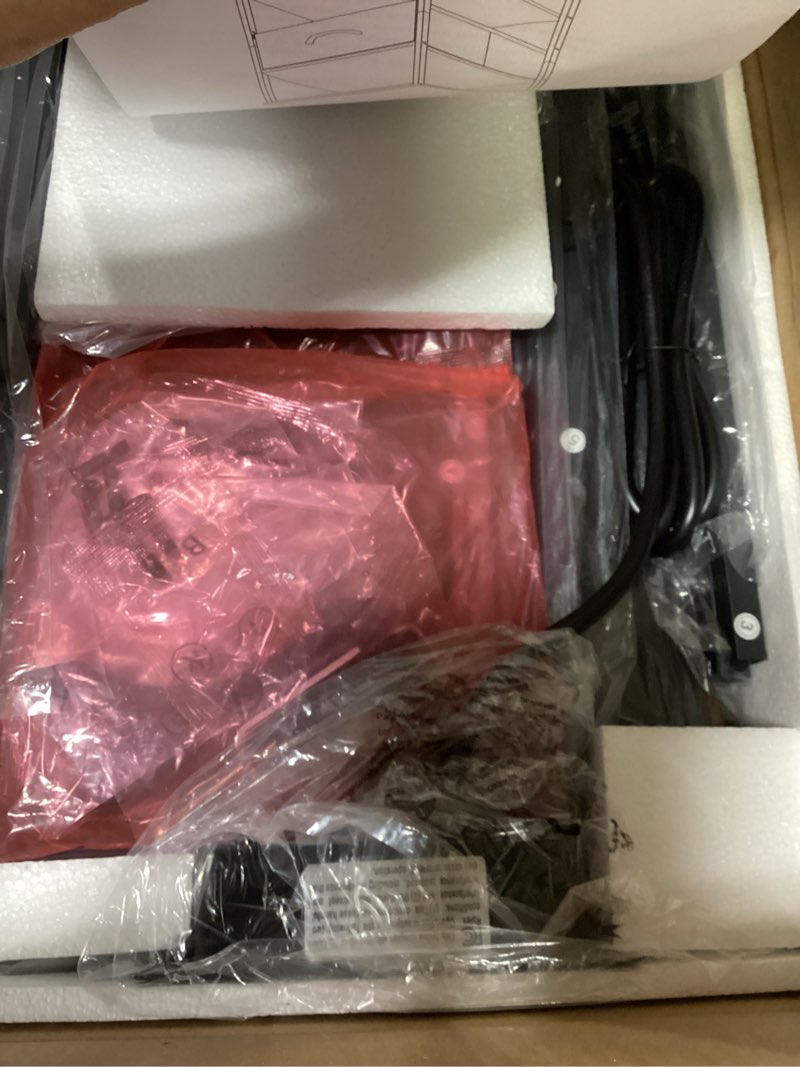 Condition photo showing Good Condition for SUPERJARE Nightstand with Charging Station, Bed Side Table with Adjustable Fabric Drawer, Night Stand for Bedroom, 3-Tier Storage End Table, for Living Room, Rustic Brown and Black M (11.8"D x 15.7"W x 23.4"H) Rustic Brown and Black