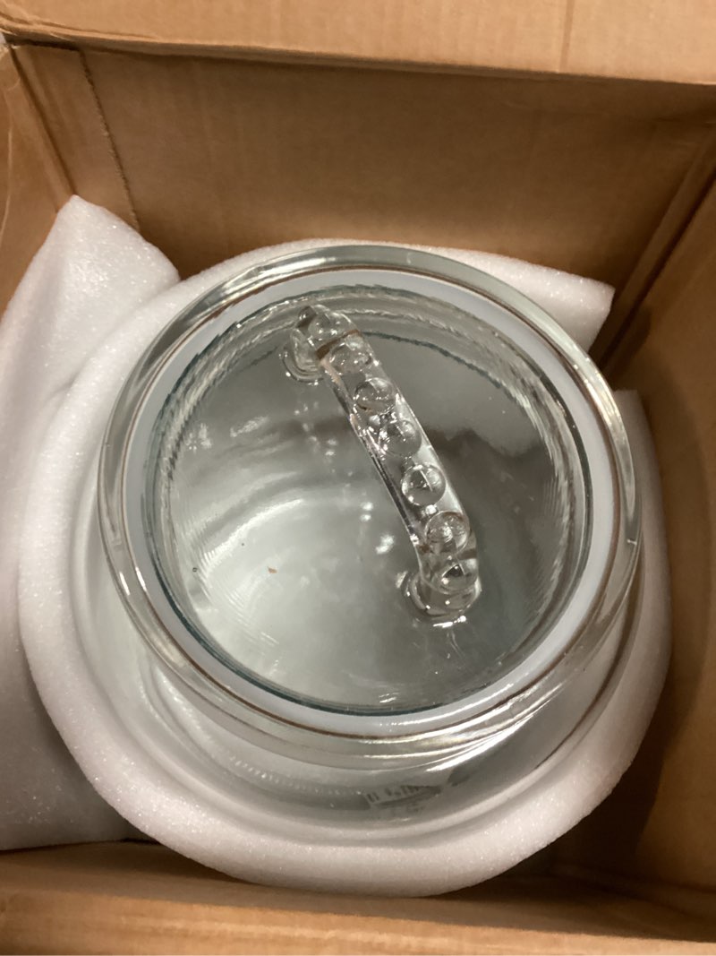 Condition photo showing Good Condition for 3 Gallon Glass Jar with Lid, Wide Mouth Large Glass Canister with lid, Super Large Cookie Jar for Food Storage, Sugar, Flour, Cookies,Dog Treats