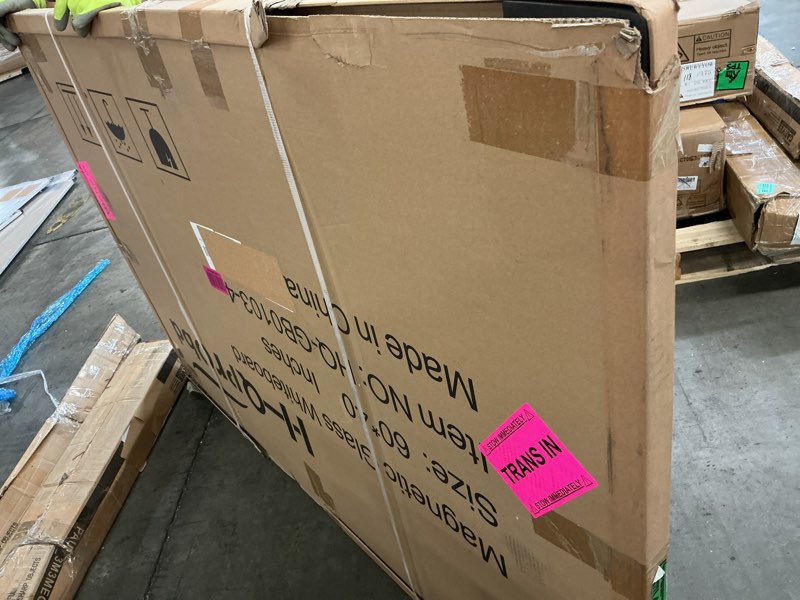 Condition photo showing New/Like New for H-Qprobd Glass Whiteboard 60"x40" Magnetic Dry Erase White Board for Wall, Includes 12 Magnets, 8 Markers and 2 Erasers