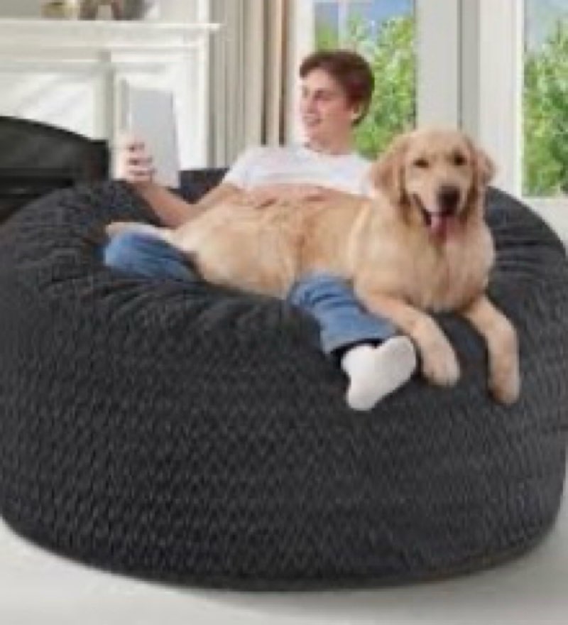 habutway 4ft bean bag chair,giant bean bag chairs for adults,big bean bags with memory foam filled, 