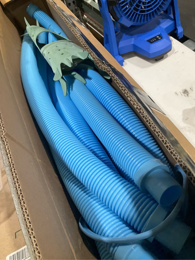 Condition photo showing As Is for pool hoses