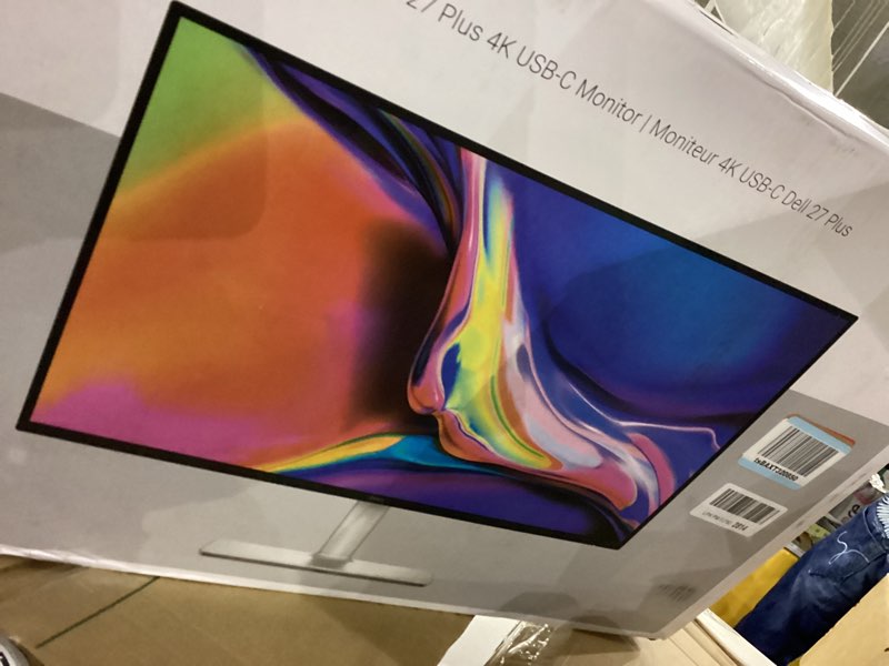 Condition photo showing As Is for Dell 27 Plus 4K USB-C Monitor - S2725QC - 27-inch 4K (3840 x 2160) 120Hz 16:9 Display, AMD FreeSync Premium, sRGB 99%, Integrated Speakers, 1500:1 Contrast Ratio, Comfortview Plus - Ash White 27 Inches S2725QC USB-C