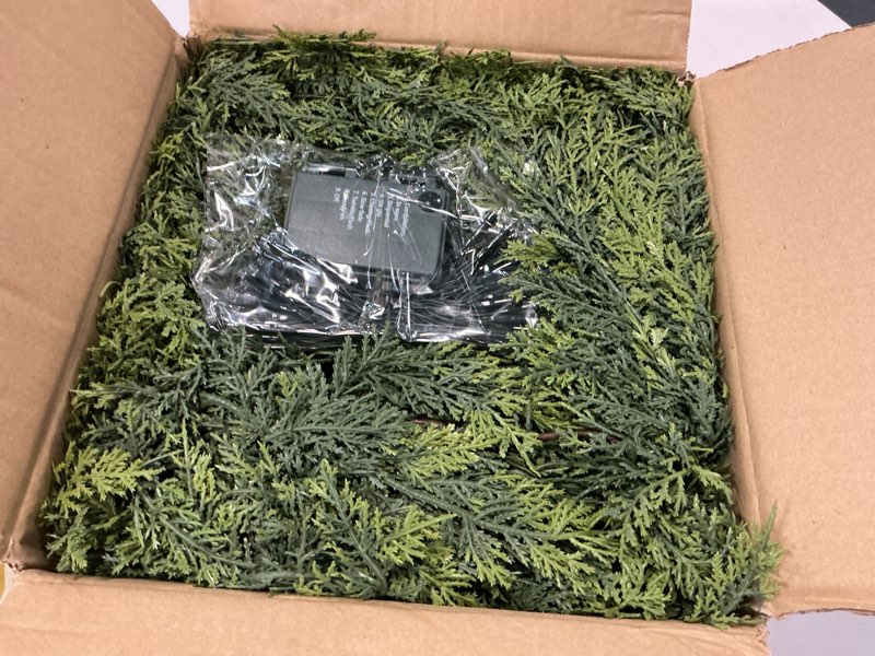 Condition photo showing Good Condition for 9FT Thick Christmas Garlands with 240 Cedar Branches, 50 Lights, Green Cedar Garland for Christmas Decorations, Artificial Greenery Garland for Table Mantle Wall Indoor Outdoor Holiday Decor Cedar Pre-lit 9FT Ultra Full(1200 Tips)