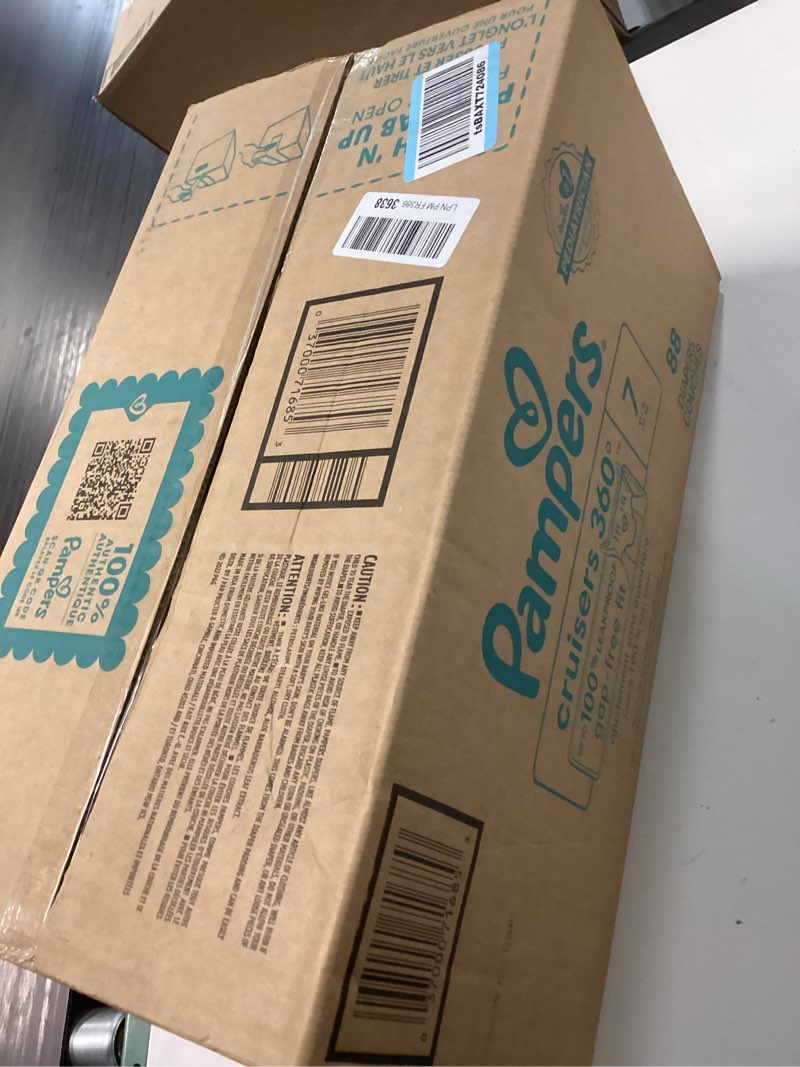 Condition photo showing New/Like New for pampers diapers - cruisers 360 - size 7, 88 count, babyproof up to 100% leakproof pull-on diaper size 7 88