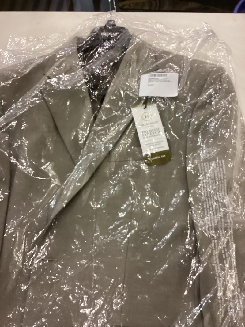 Condition photo showing As Is for J.M. Haggar Premium Stretch Classic Fit Suit Separates - & Jackets Oatmeal Solid 46 Suit Jacket