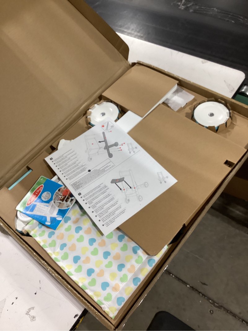 Condition photo showing As Is for Melissa & Doug Mine to Love Wooden Play Stroller for Dolls and Stuffed Animals up to 20 Inches Tall - White