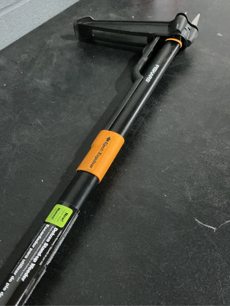 Condition photo showing As Is for fiskars 39.25 in. stainless steel weeder aluminum handle