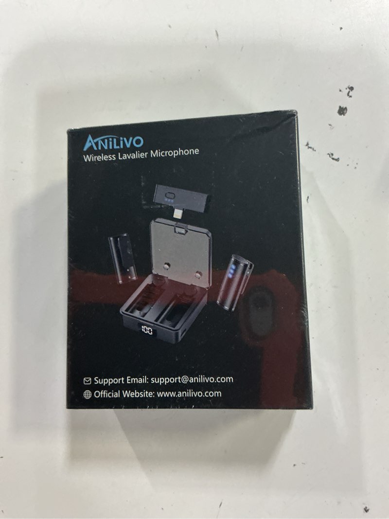 Condition photo showing New/Like New for wireless lavalier microphone for phone/pad (lightning port only), hifi recording, precise noise reduction, 40hrs battery, magnetic clip phone microphone for video recording vlogging lightning- m5s