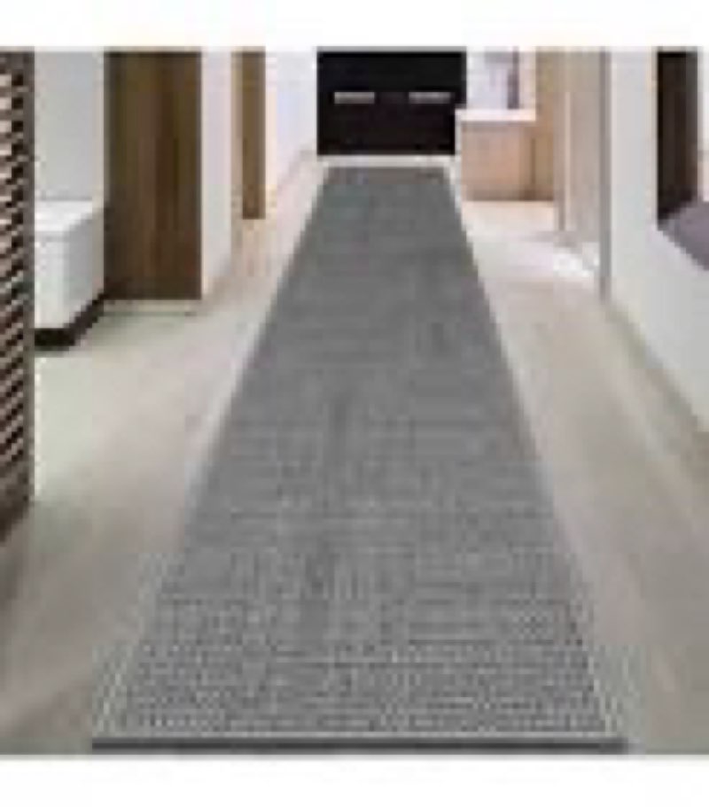 17ft jute hallway rug runner, rubber backed extra long carpet runner mats for hallway, machine washa