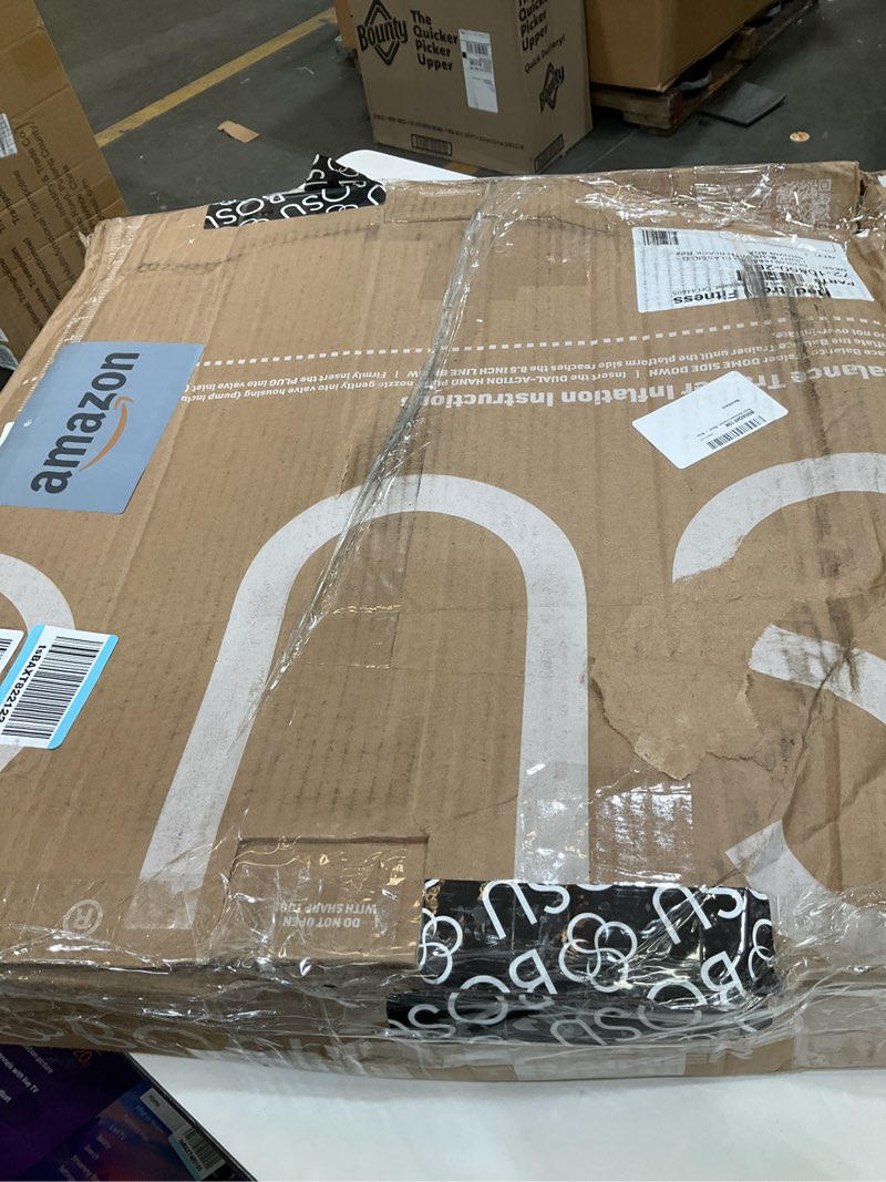 Condition photo showing Good Condition for Bosu Balance Ball Exercise Trainer, Home Gym Equipment w/ Guided Workouts & Pump, 26", Blue - Inflatable Fitness Platform for Strength Training, Standing, Balancing, and Core Workout Light Blue/Black