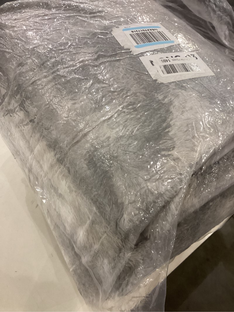 Condition photo showing Good Condition for Sour Lemon 8x10 Area Rugs for Bedroom, Living Room Fluffy Rugs, Large Area Rug Shag Shaggy Carpet Soft Plush Furry Bedside Rug, Machine Washable Area Rugs for Kids Girls Boys Home Decor Anti Slip Light Grey 8' x 10' (Rectangular)