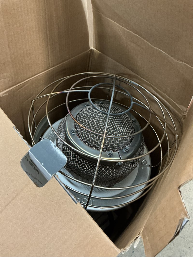 Condition photo showing As Is for Mr. Heater Brand 45 000 BTU 540 Degree Outdoor Safety Propane Tank Top Space Heater