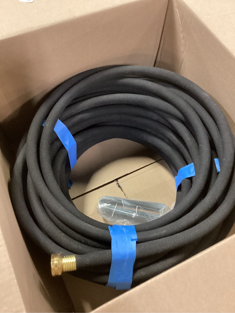 MHMHM 5/8" Soaker Hose for Garden Drip Hose Irrigation System with Solid Brass Fitting for Lawns Flo