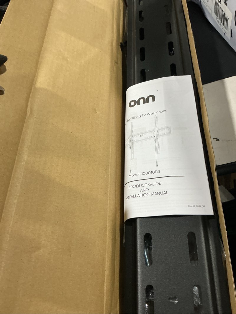 Condition photo showing Good Condition for onn tilting tv wall mount for 50" to 86" tv's, ul listed, up to ±12° tilting