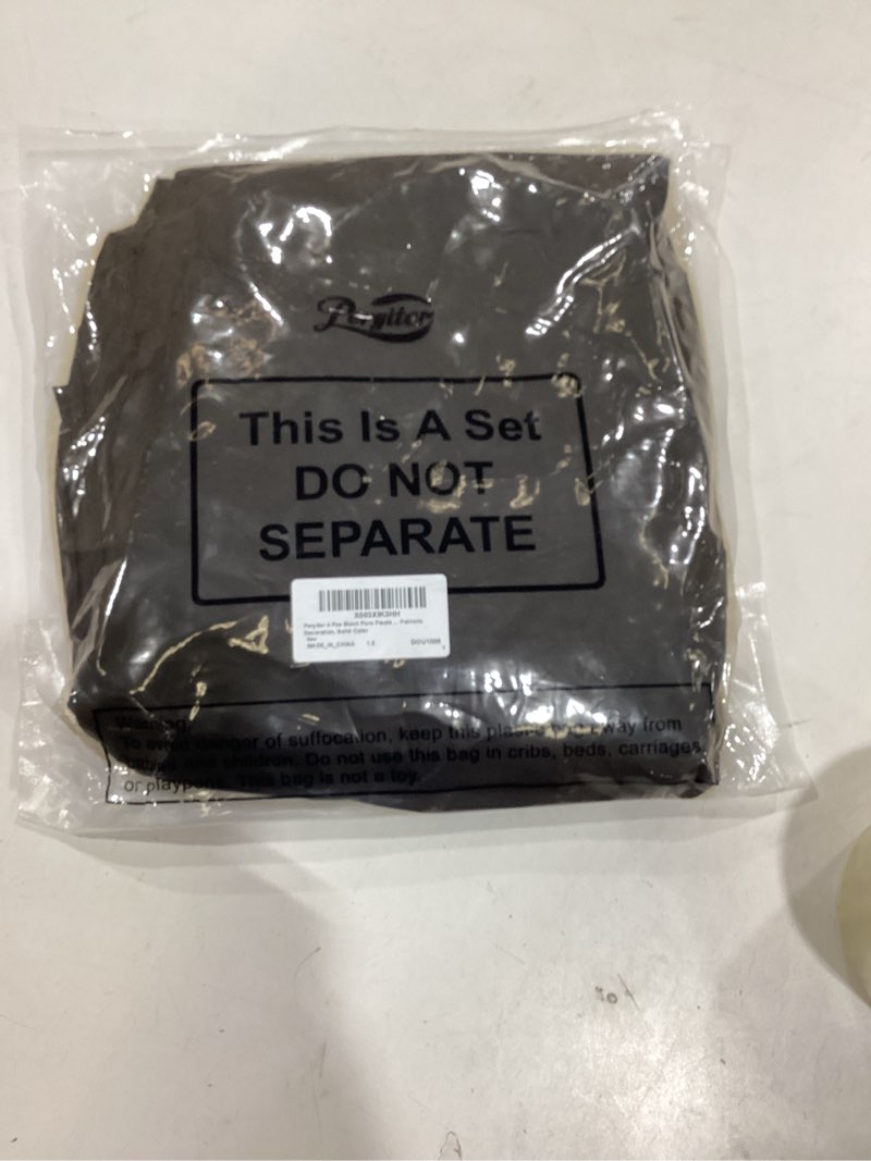 Condition photo showing As Is for Peryiter 4 Pcs Black Pure Pleated Fan Flag Bunting 3 x 6 ft Bunting Half Fan Hanging Banner with 3 Grommet for Indoor Outdoor Holiday Halloween Yard Patriotic Decoration, Solid Color