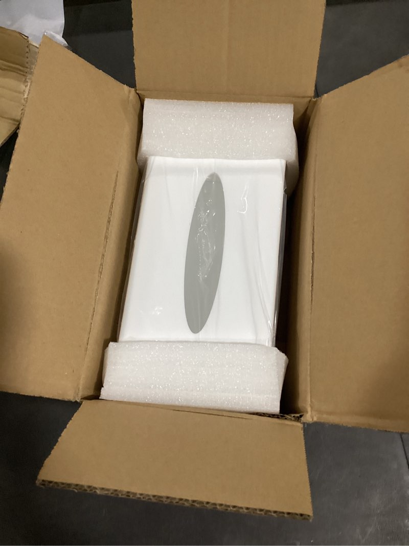 Condition photo showing Good Condition for femeli acrylic tissue box cover,rectangular facial tissue holder case dispenser for bathroom kitchen bedroom office white 9.85*5.1*4.5 inch(l*w*h)