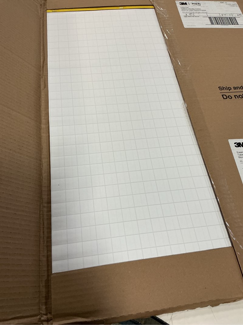 Condition photo showing Good Condition for post-it super sticky easel pad 25 x 30 inches 30 sheets/pad 2 pads (560) large white grid premium self stick flip chart paper super sticking power