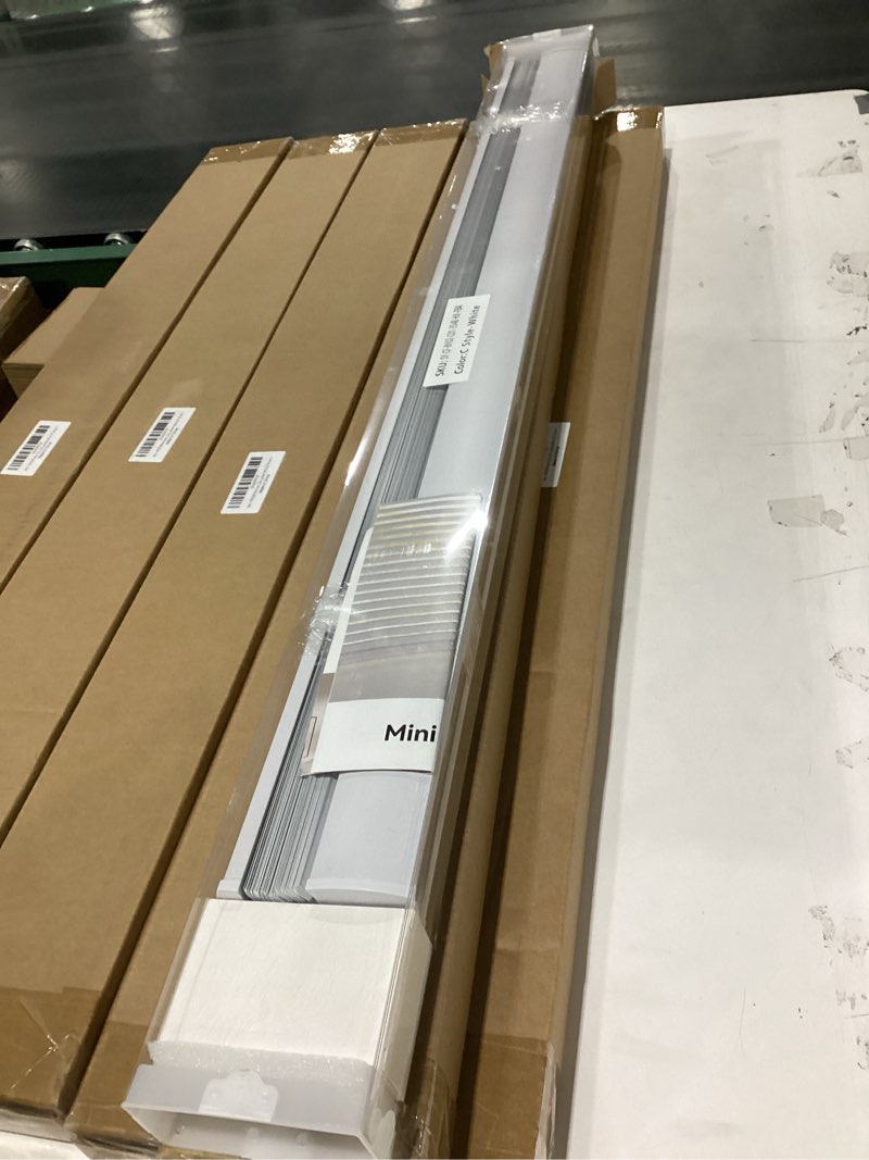 Condition photo showing New/Like New for Aluminum Mini Blinds for Indoor Windows Cordless 1In No Holes 100% Privacy Protection L-Shaped Slats Room Darkening Horizontal Window Blinds for Office,Home, White, 35" W x 48" H White 35"W x 48"H