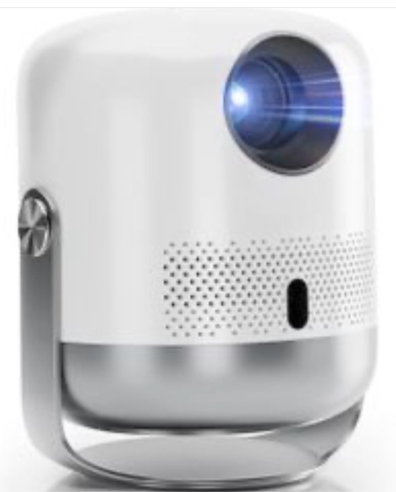 400ansi mini projector, wifi 6 and bluetooth, with speaker | 4k decoding and 1080p output | one-touch focus | 360° rotation | portable projector, compatible with iphone/android/tv stick 