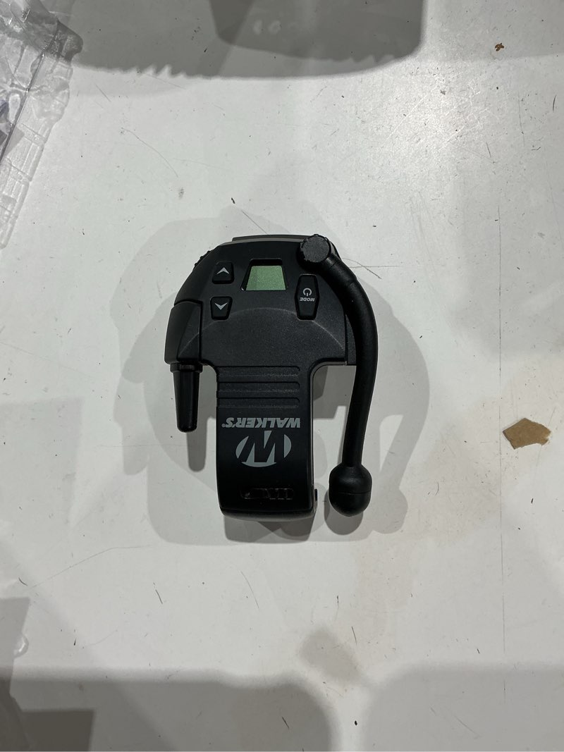 Condition photo showing As Is for walker's razor walkie talkie attachment - 22 channels 3 miles range distance voice-activated handsfree communication device for razor shooting muffs, 3 aaa batteries included black one size