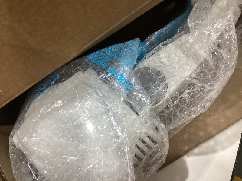 Condition photo showing As Is for Lasko Oscillating Adjustable Pedestal Stand Fan with Timer and Remote for Indoor, Bedroom, Living Room, Home Office & College Dorm Use, 16 Inch, White, 1646 White Fan