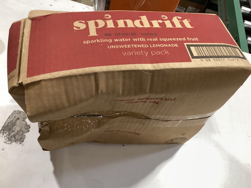 Condition photo showing As Is for similiar productspindrift \"lemon lime\" soda, made with real squeezed fruit, pack of 12 lemon lime 12 fl oz (pack of 12)