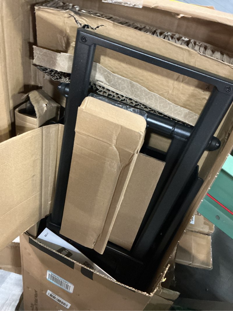 Condition photo showing As Is for montek heavy duty xxl full motion tv wall mount for 60-120 inch extra large tvs, holds 265 lbs, max vesa 900x600, 27.7" extension, swivel & tilt, preassembled, fits 12–24" studs, led/lcd/oled 4k/8k