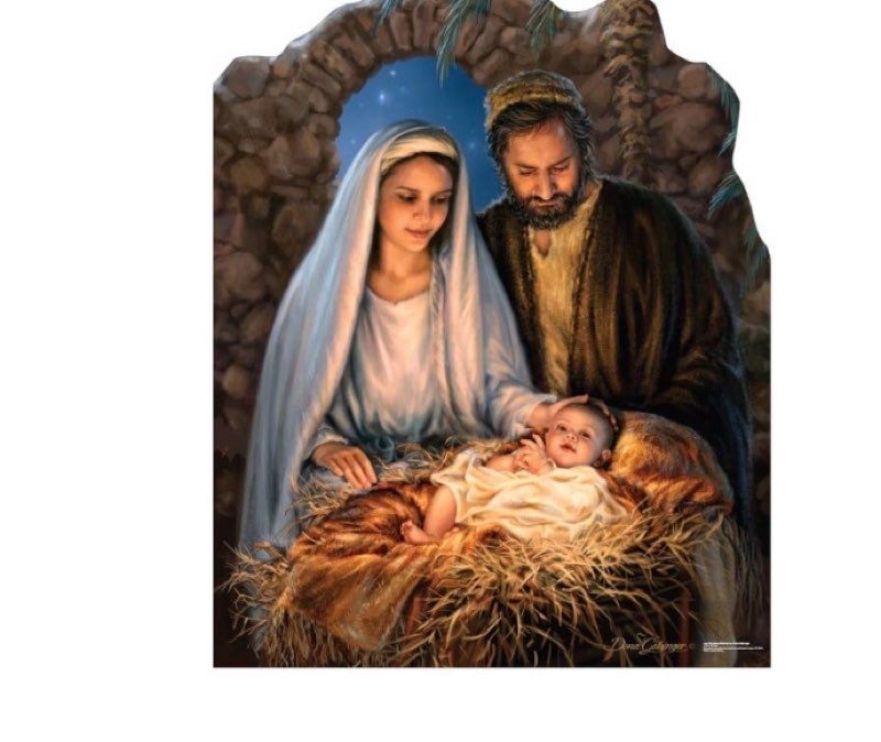 Cardboard People Christmas Nativity Life Size Cardboard Cutout Standup - Illustrated by Dona Gelsinger