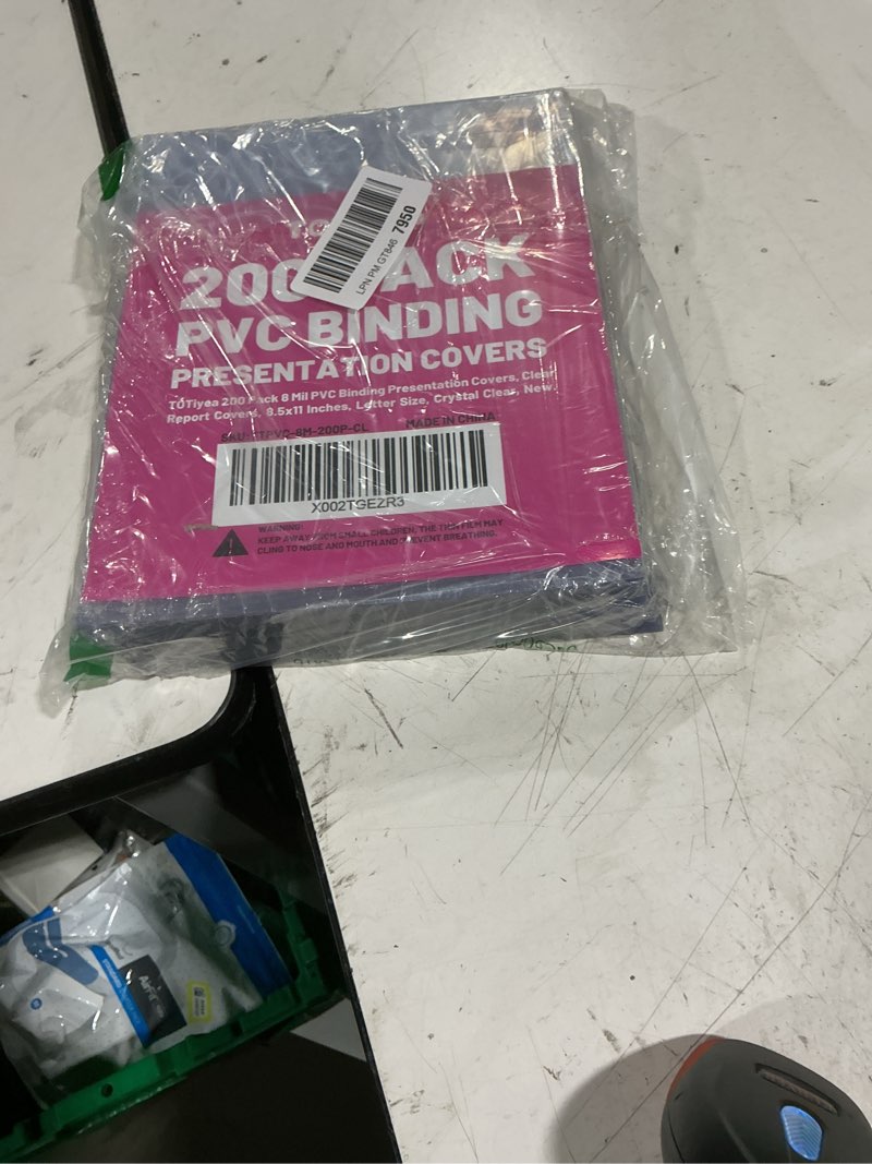 Condition photo showing As Is for totiyea 200 pack 8 mil pvc binding presentation covers, clear report covers for binding,8.5x11 inches,letter size 8 mil 200 pack, clear