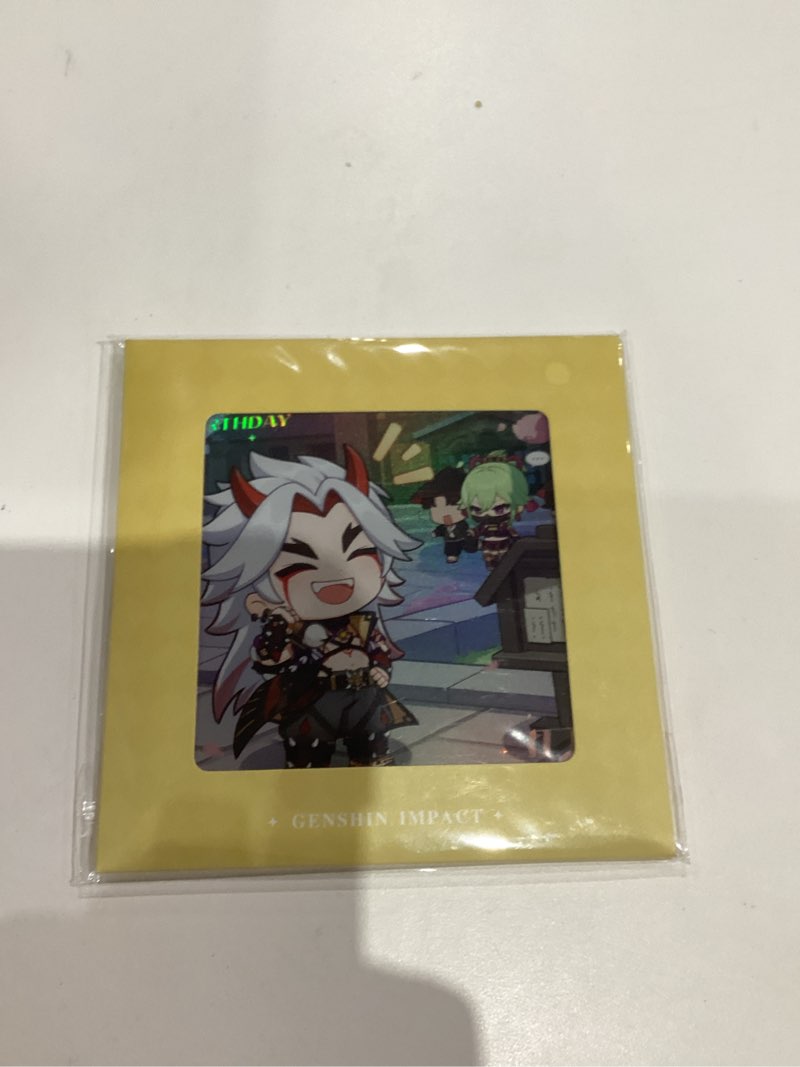 genshin impact heartfelt wishes series acrylic fridge magnet - arataki itto