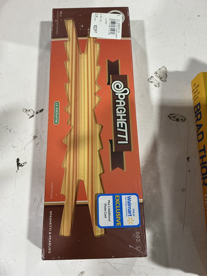 Condition photo showing New/Like New for le sserafim - 1st single album 'spaghetti' cheeky neon pepper (walmart exclusive) - cd