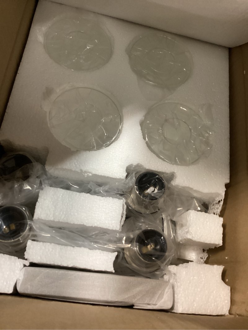 Condition photo showing Good Condition for Bathroom Vanity Light Over Mirror,Bathroom Light Fixture Wall Sconce Lighting for Bedroom,Living Room (Nickel, 4-Light) Nickel 4-Light