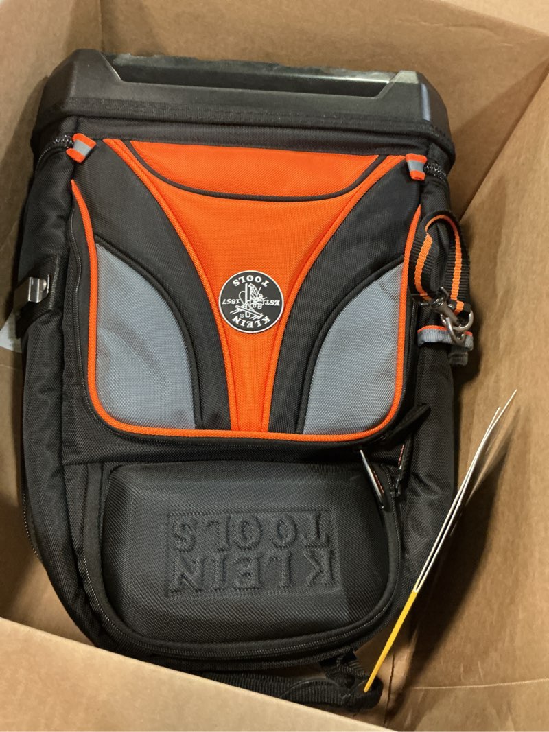 Condition photo showing Good Condition for Klein Tools 55421BP-14 Black & Orange Tradesman Pro 39 Pocket Backpack