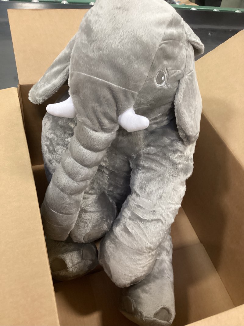 Condition photo showing Good Condition for Ryttir 24 Inch Fuzzy Large Elephant Stuffed Animal, Soft Stuffed Elephants Plush Toy Cuddly Bedroom, Funny Christmas Elephant Gifts for Women Girls Boys