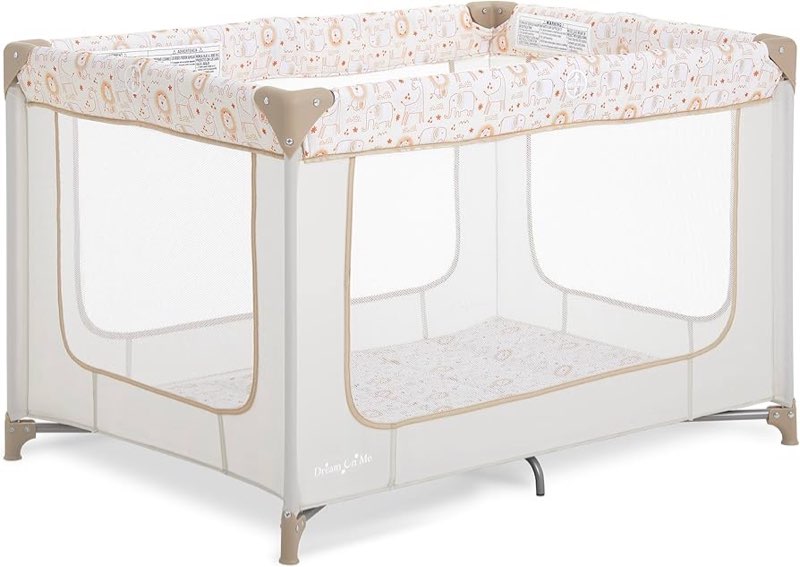 Dream On Me Zodiak Portable Playard with Carry Bag & Shoulder Strap, Beige